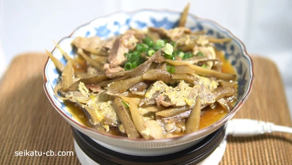 生のごぼうから作った豚ごぼう