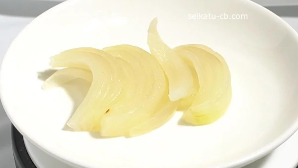 レンジで3分加熱したたまねぎ