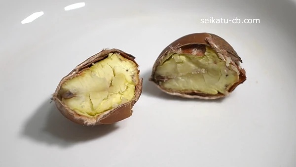 オーブントースターで焼いた栗