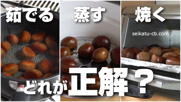 栗は茹でる、蒸す、トースターで焼くでどれが正解なの?検証してみたら驚きの結果に!