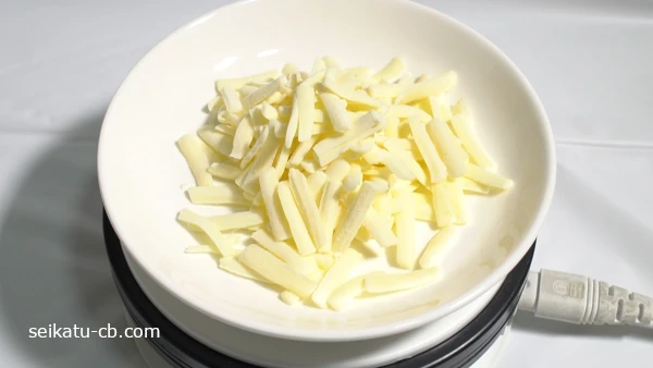 冷凍保存したピザ用チーズ