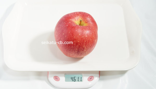 りんご（世界一）1個の重さは474.9g