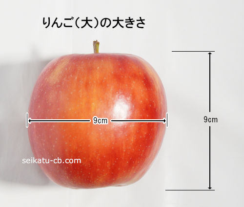 りんご（大）1個の大きさ