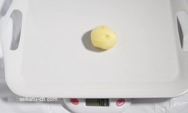 極小(2S)サイズのじゃがいも1個の重さは40.7g