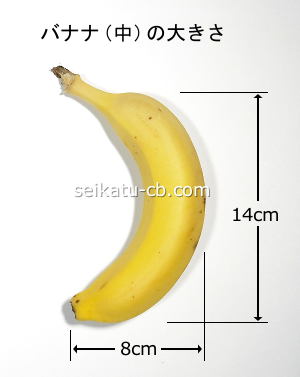 バナナ（中）1本の大きさ
