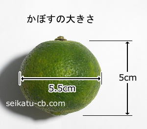 かぼす1個の大きさ