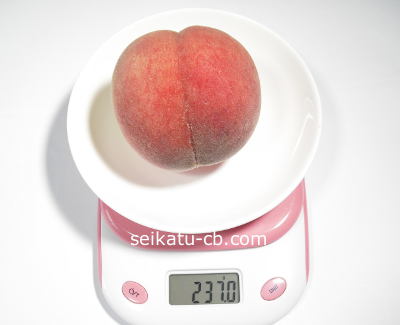 桃1玉の重さは237.0g