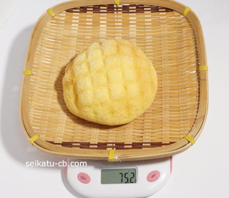 ��������Υ����ѥ�1�ĤνŤ���75.2g