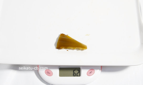 小サイズのめかぶの茎1本の重さは6.2g