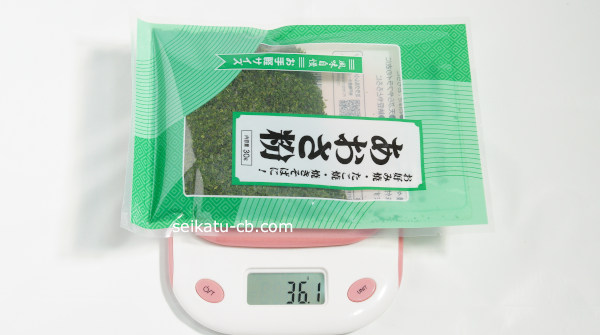 ������ʴ1��ʬ�νŤ���36.1g�Ǥ�