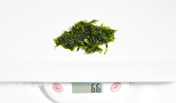 1g�Τ���������ᤷ�������νŤ���6.6g