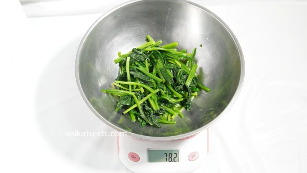 ���Τۤ������100gʬ��觤Ǥ�ȽŤ���78.2g�ˤʤ�