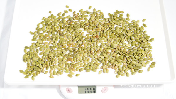 かぼちゃの種100g分の分量