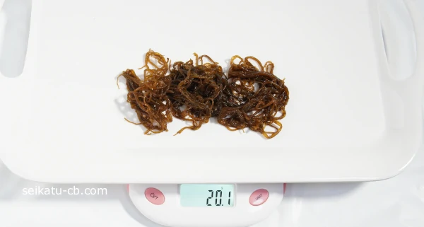 もずく20g分の分量