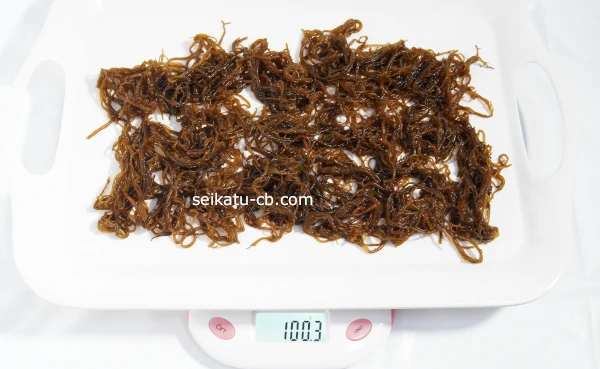 もずく100g分の分量