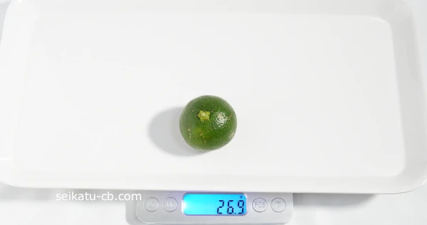 ����S�˥������Τ�����1�ĤνŤ���26.9g