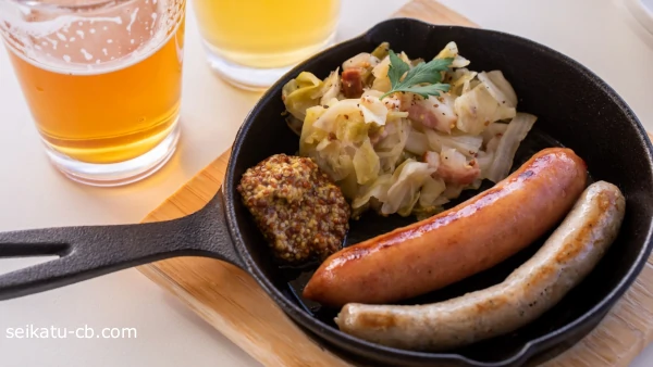 鉄板で焼いたウインナー