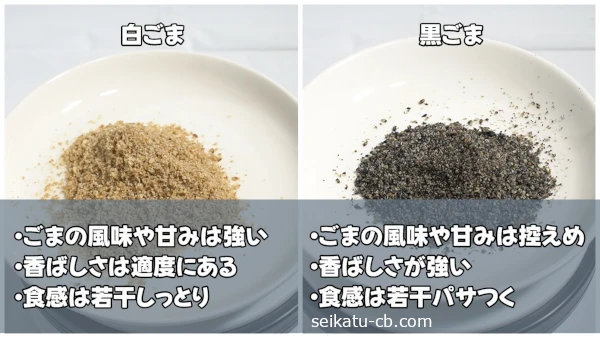 すった価格の安いごま高いごまの味や食感の違い