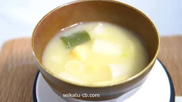 生の長ねぎで作ったみそ汁
