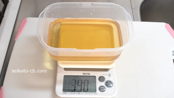 12���ֿ�˿����ƤȤä����������н����̤�420ml