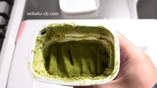 残った抹茶ヨーグルトで作った抹茶ティラミス