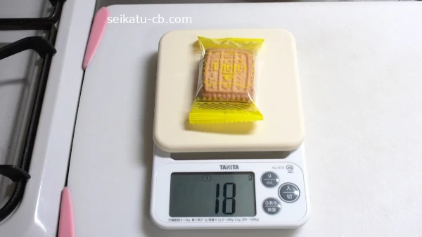 �Х����ӥ����å�1��ʬ�νŤ���18g